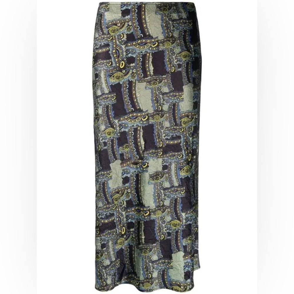 GANNI High-Waisted Paisley-Print Skirt